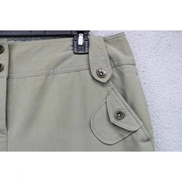 Larry Levine Stretch Women's Olive Green Capri's -Sz. 14-Pockets-Nice - Picture 4 of 9